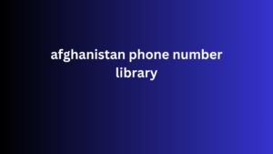 afghanistan phone number library