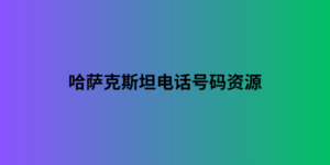 哈萨克斯坦电话号码资源