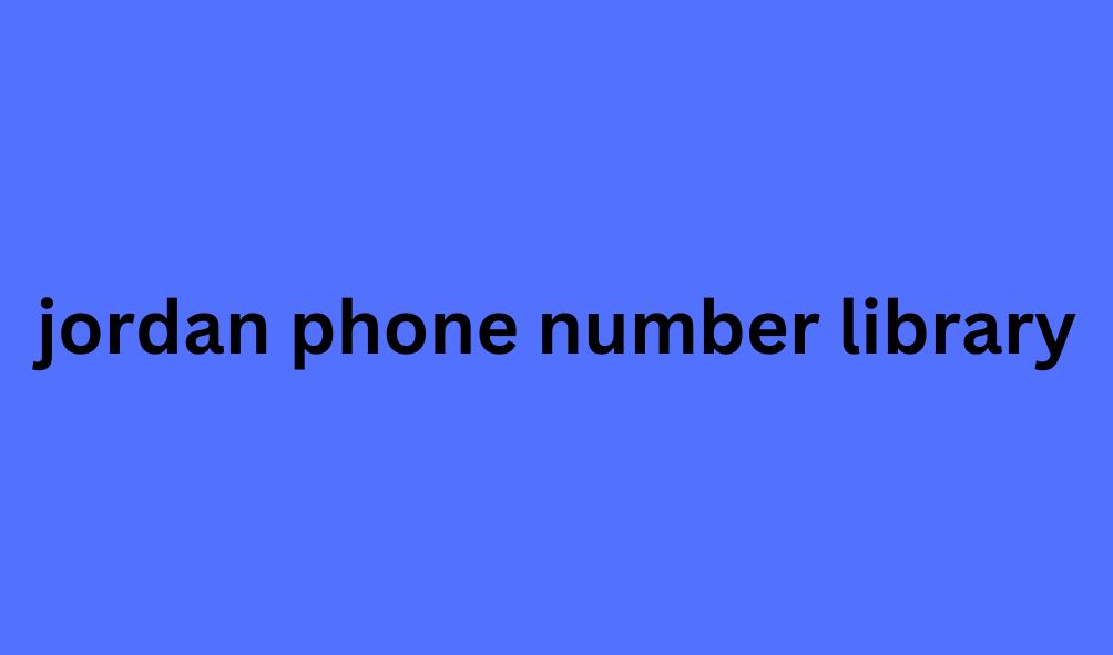 jordan phone number library