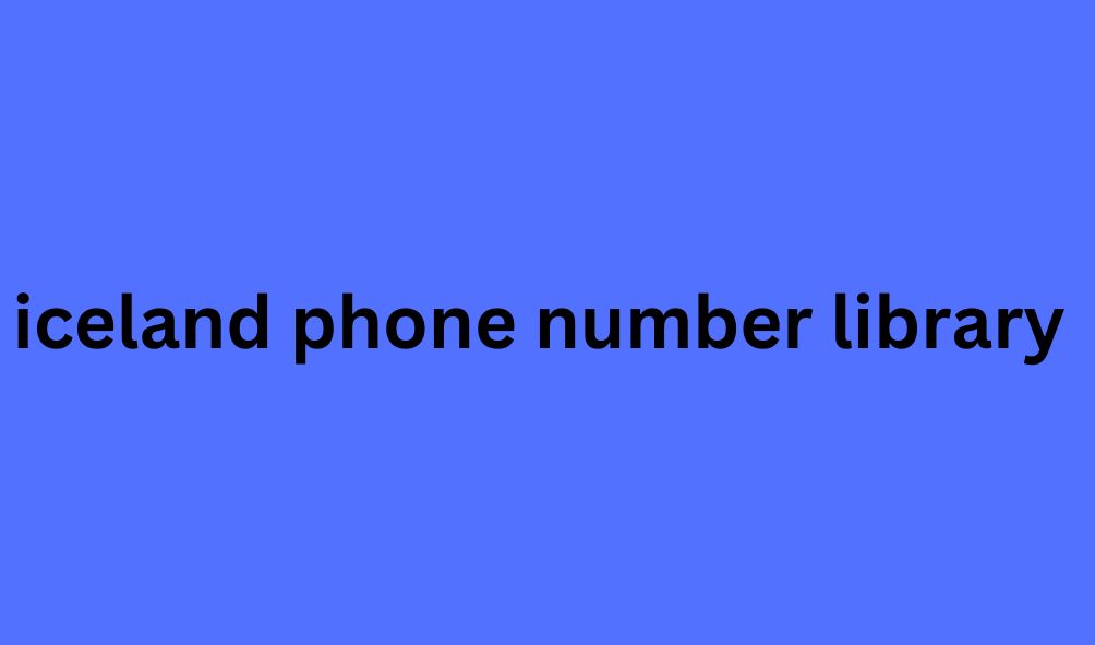 iceland phone number library