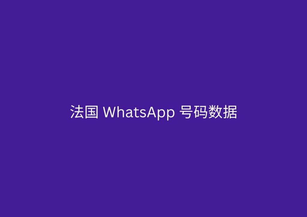 法国 WhatsApp 号码数据