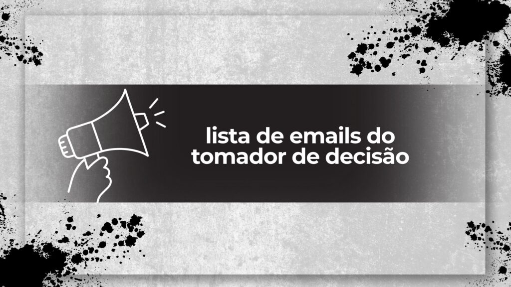 lista de emails do tomador de decisão