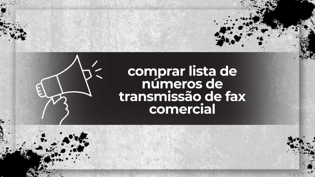 comprar lista de números de transmissão de fax comercial 