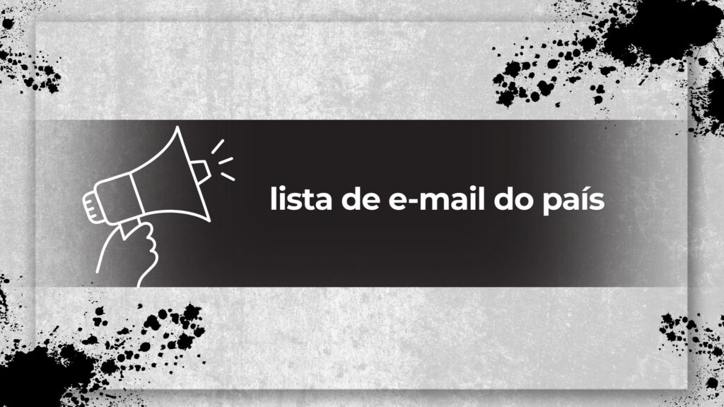 lista de e-mail do país