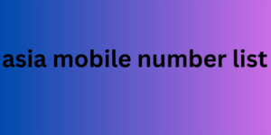 asia mobile number list