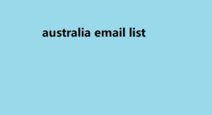 australia email list