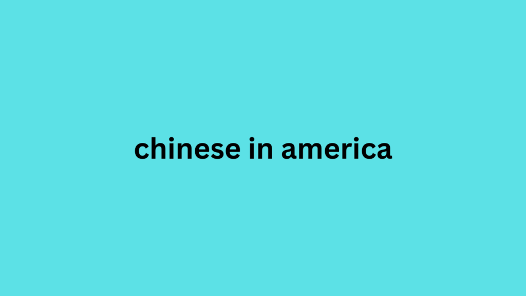 chinese in america