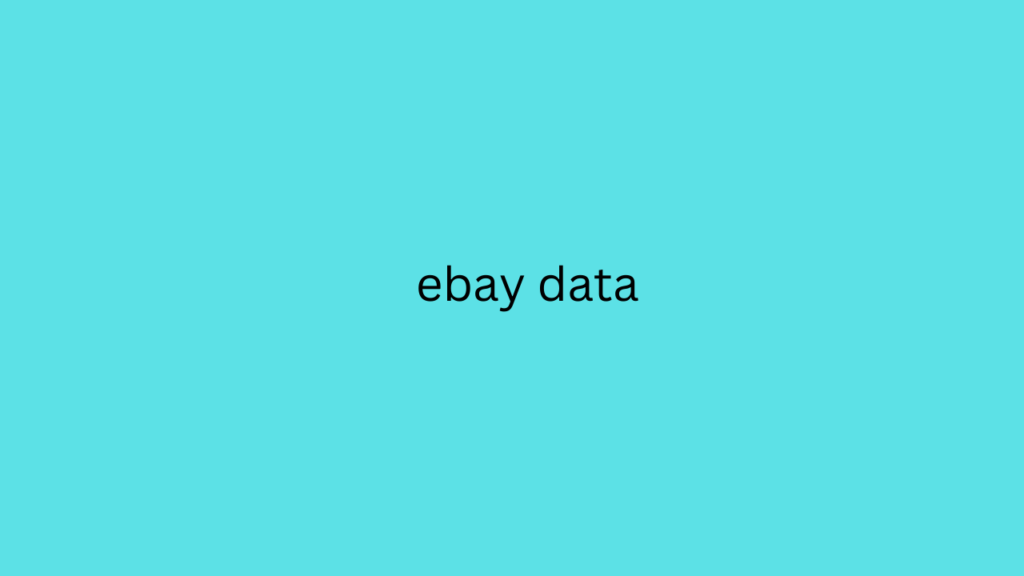 ebay data