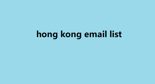 hong kong email list