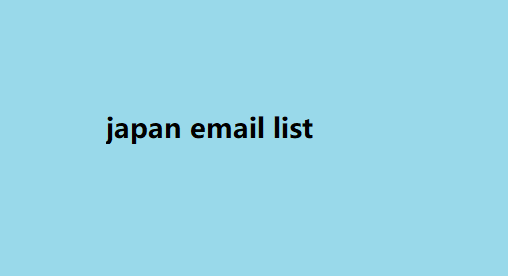 japan email list