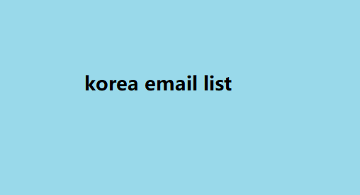 korea email list