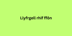 llyfrgell rhif ffôn