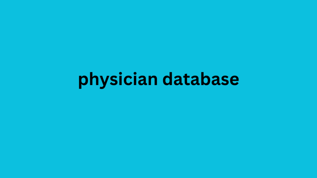 physician database