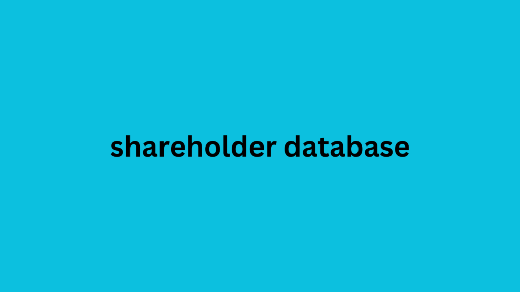 shareholder database