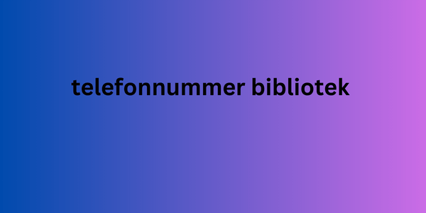 telefonnummer bibliotek 