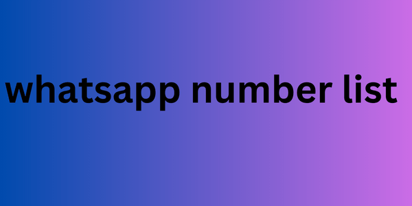 whatsapp number list