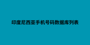 印度尼西亚手机号码数据库列表