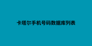 卡塔尔手机号码数据库列表