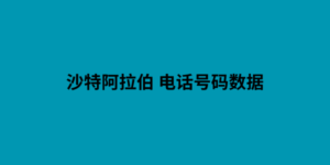 沙特阿拉伯 电话号码数据