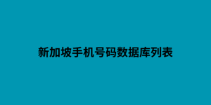 新加坡手机号码数据库列表