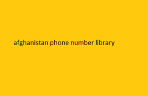 afghanistan phone number library