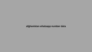 afghanistan whatsapp number data 