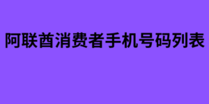 阿联酋消费者手机号码列表