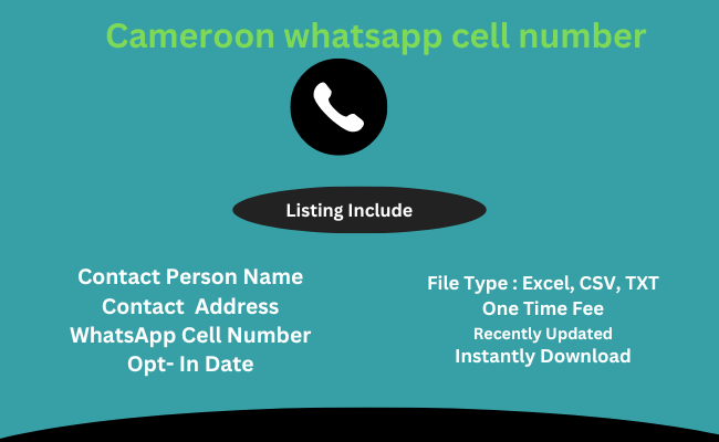 Cameroon whatsapp cell number