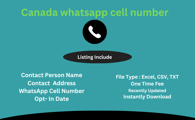 Canada whatsapp cell number