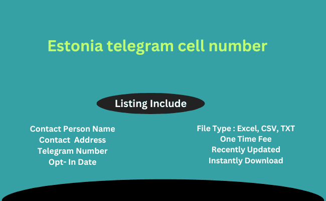 Estonia telegram cell number